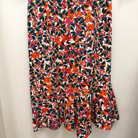 SALONI Grace Silk Midi Dress Off Shoulder Floral Multi Size 8 - Picture 5 of 12